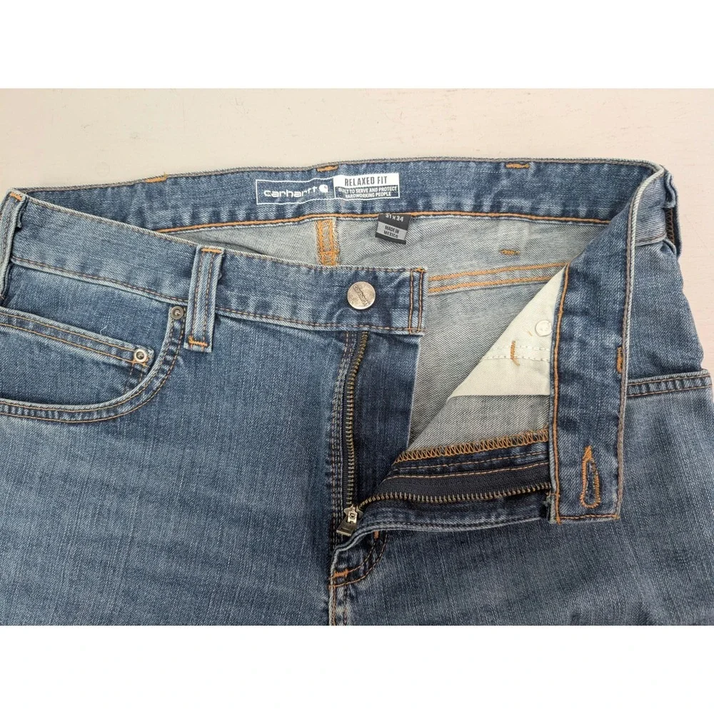 Carhartt Men's Relaxed Fit Rugged Flex Low Rise 5 Pocket Tapered Jeans 31x34 NWT